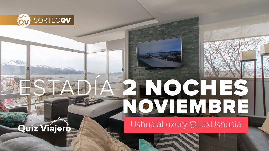 quiz_viajero's tweet image. SÚPER SORTEO USHUAIA: querés ganar dos noches de estadía en el mejor AirBnb de Ushuaia para usar en noviembre de 2018 (salvo finde largo)? Fácil:
-RT
-Follow a @LuxUshuaia y @quiz_viajero 
No me creen que es el mejor? Miren esto 😍😍😍 es.airbnb.com/rooms/27873947