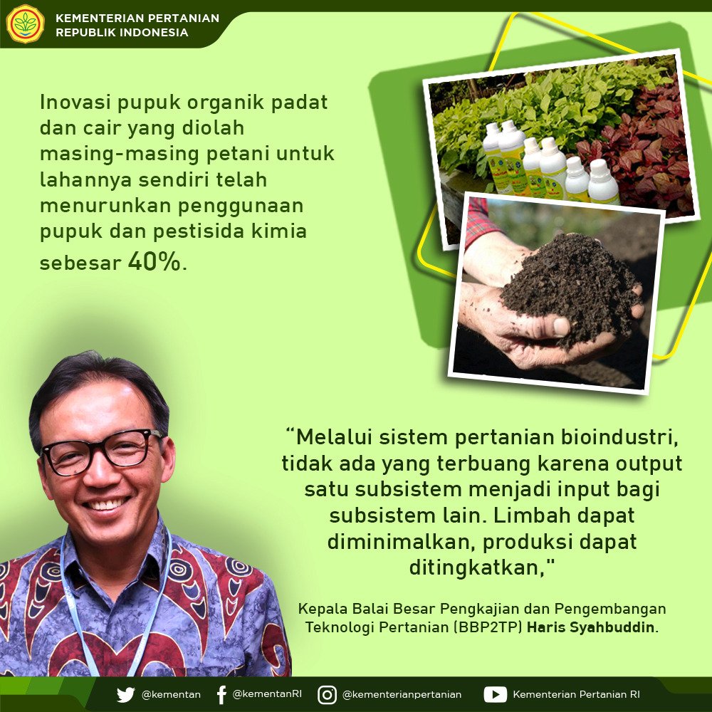 Kita kembangkan bioindustri buat tingkatkan efisiensi biaya pertanian
<a href="/PerekonomianRI/">Kemenko Perekonomian RI</a> 
#PetaniMilenial