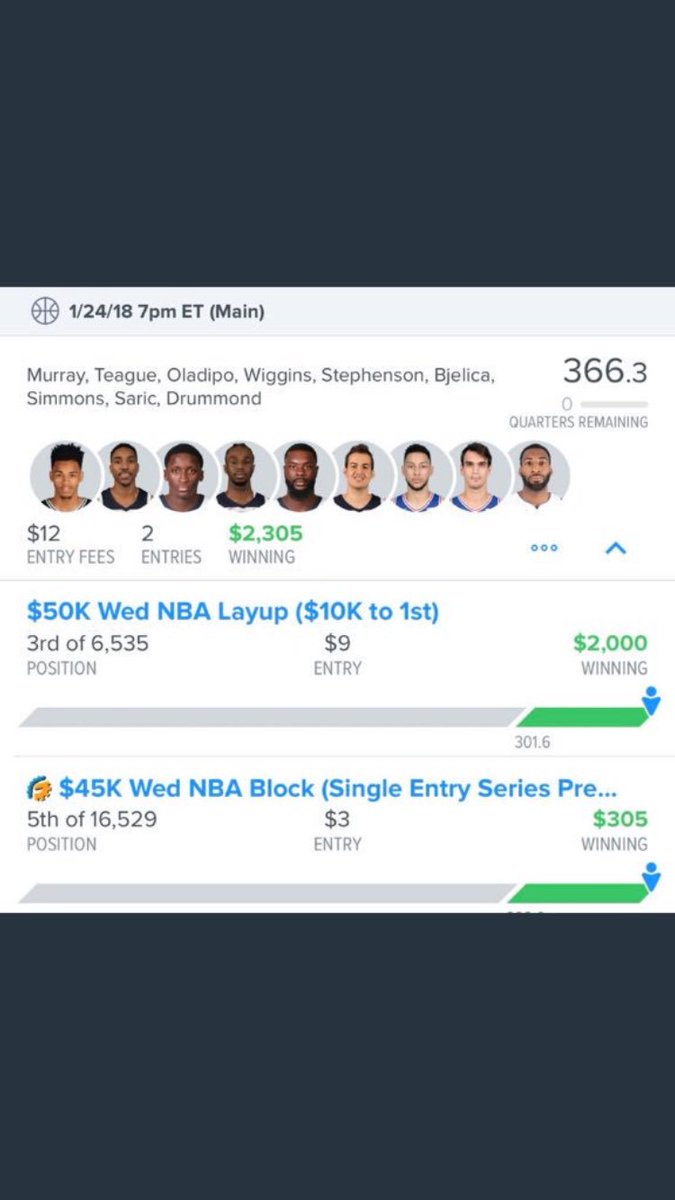 TopFantasyPlays's tweet photo. Giving away a FREE NBA Season pass to one random retweeter! 

~Must be following to enter~

Below are a couple of our many screenshots from last season... 🔥💰🏀 #dfs #topfantasyplays https://t.co/CYNvF3ayLr