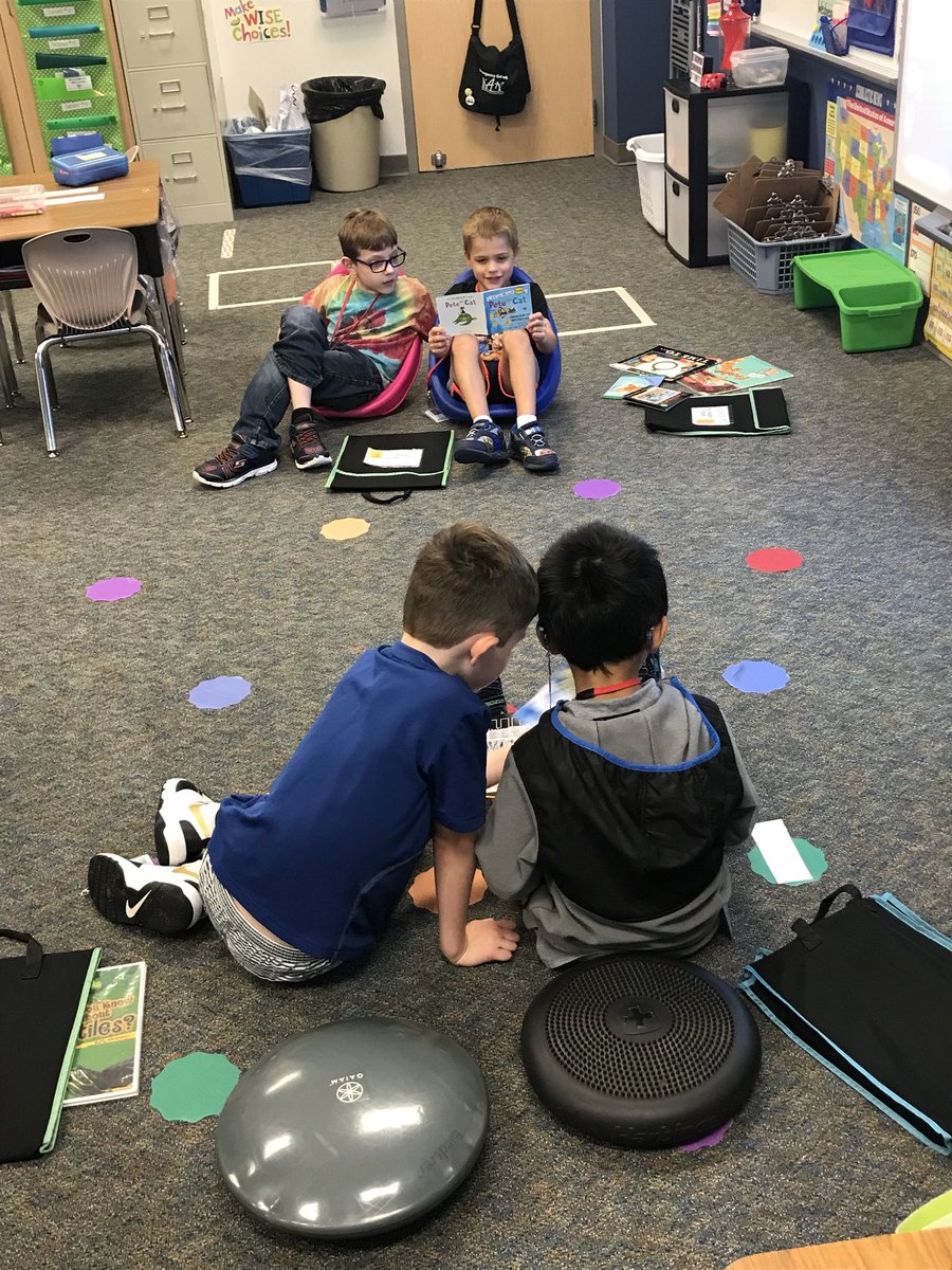 we1stgrade's tweet photo. Reading with a buddy always brings joy! Love watching them love reading together. @WEinKaty https://t.co/Rq1nO7flZ2