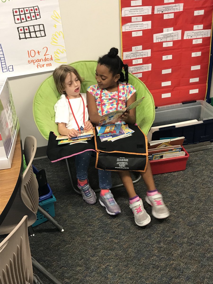 Reading with a buddy always brings joy! Love watching them love reading together. <a href="/WEinKaty/">🌟Wolfe Elementary</a>