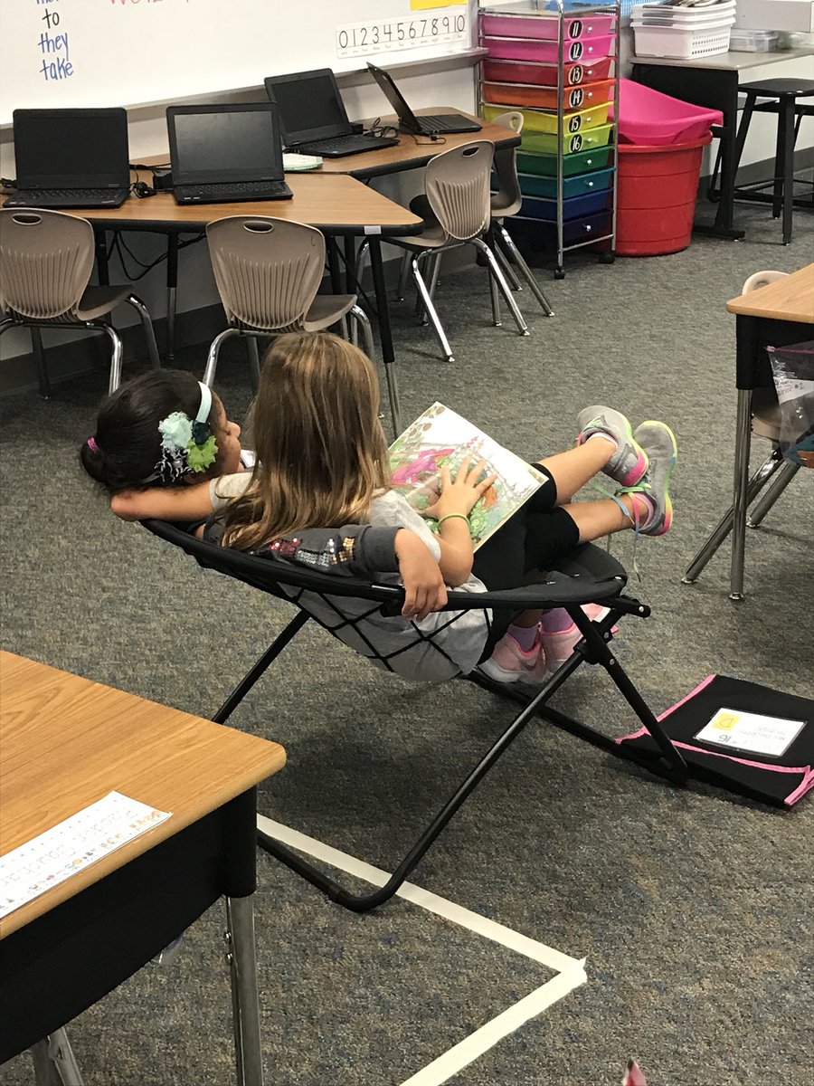 we1stgrade's tweet photo. Reading with a buddy always brings joy! Love watching them love reading together. @WEinKaty https://t.co/Rq1nO7flZ2