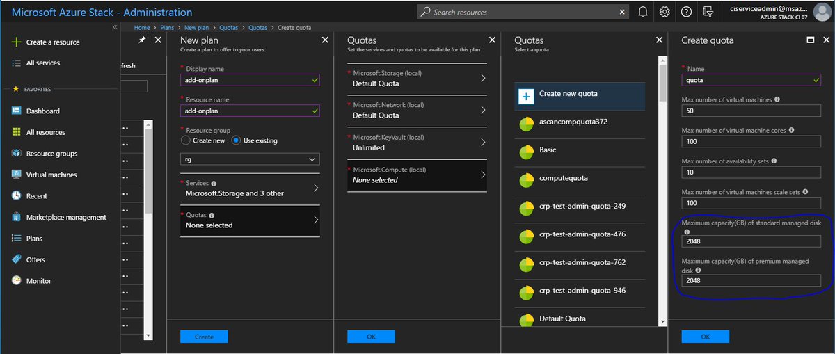 #AzureStack Admins: Make sure to create an add-on plan with appropriate managed disk quotas so your subscriptions linked to an existing offer can take advantage of this new feature! #ManagedDisks #Azure #AzureStack1808