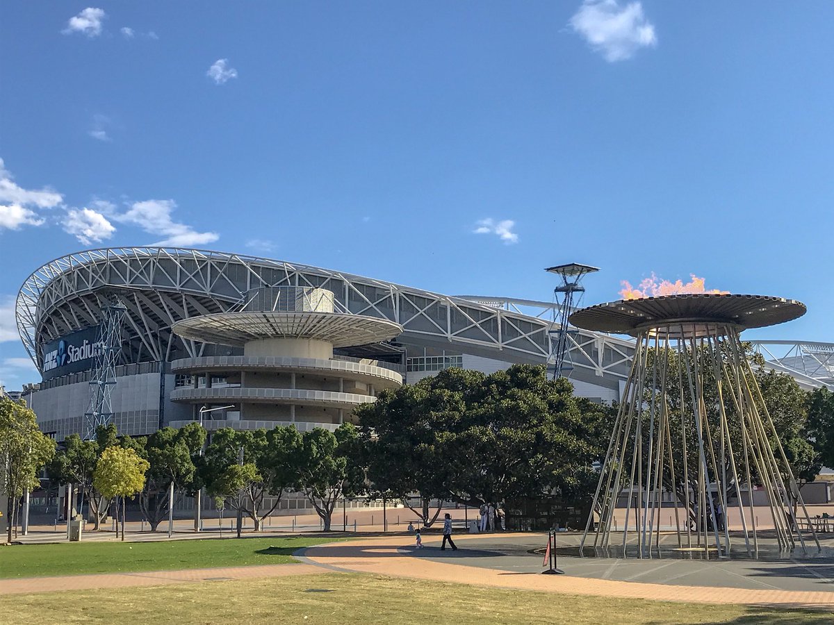 BURNING bright! 18 years on, the #Olympic Cauldron is re-lit to celebrate the anniversary of the 2000 Sydney Games. If you’re heading in for #NRLSouthsDragons tonight make sure you stop by the flame!