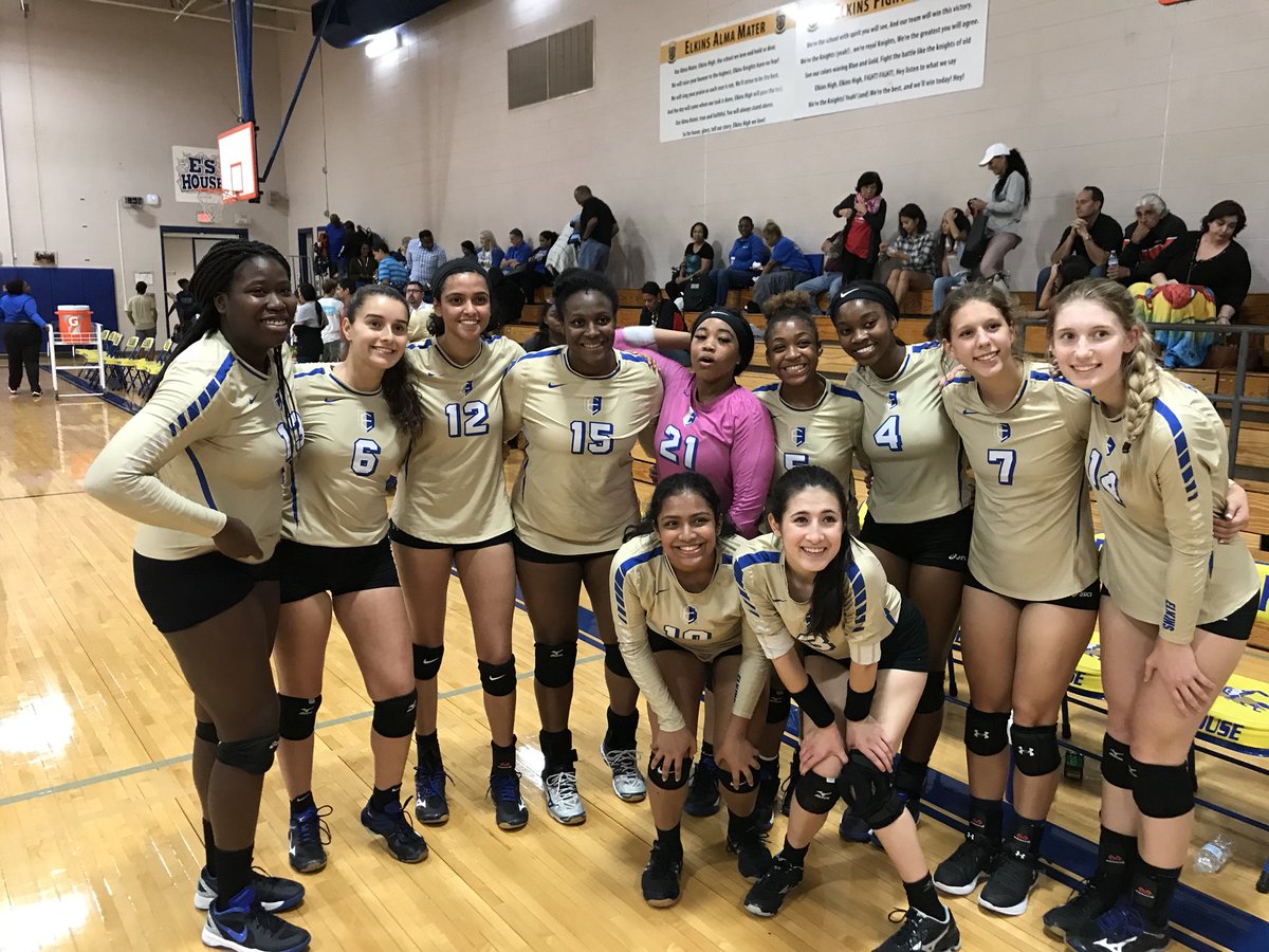 _ElkinsVball's tweet photo. Happy Varsity, great game @EHS_Knightswire https://t.co/nHLNLpObcW