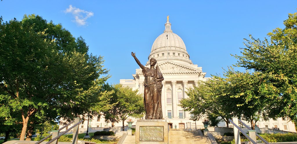 Alex_Hirsch's tweet photo. Winding down the #roadtrip by going back to #Wisconsin to visit #CarrValleyCheese @CarrValley for some amazing #cheese and arriving in #Madison to see the #statecapitol and the beautiful #UnionTerrace at the #UniversityOfWisconsin at sunset. #GreatLakesRoadTrip #vacation #travel https://t.co/YwoLFkK1wR