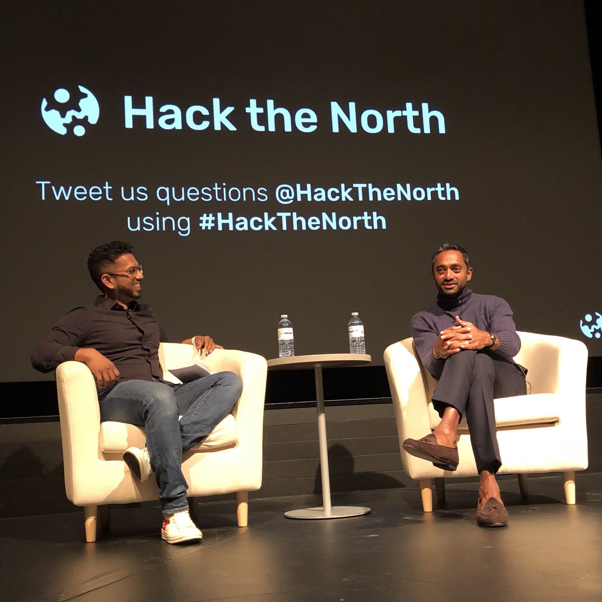 DRWTrading's tweet photo. #HackTheNorth opening ceremony is on. We can't wait to see the final products - good luck to all the participants! #drwevolves https://t.co/1B2xVZygID