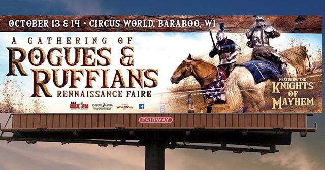 KnightsMayhem's tweet photo. Check out the new billboard featuring Knights of Mayhem, come on out Wisconsin and see us in action #knightsofmayhem #warhorse #fullcontactjousting #wisconsintourism #agatheringofroguesandruffians #worldchampion https://t.co/9IjgVUsmIA https://t.co/FYhVBgXHGh