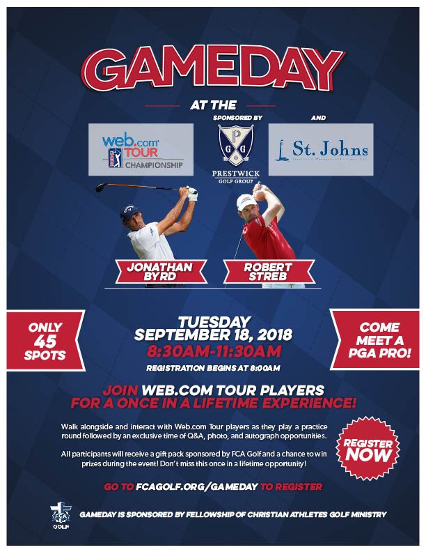 fcagolf's tweet photo. Player update for the @webtourchamp GAMEDAY! Come rub shoulders with these touring professionals. Totes gratis.
.
#AtlanticBeach #Jacksonville #voidlive #904happyhour #904thingstodo #igersjax #ilovejax #jaxsquared #onlyinduval #onlyinjax #WebTourChamp #liveunderpar https://t.co/GzP66YfKnu