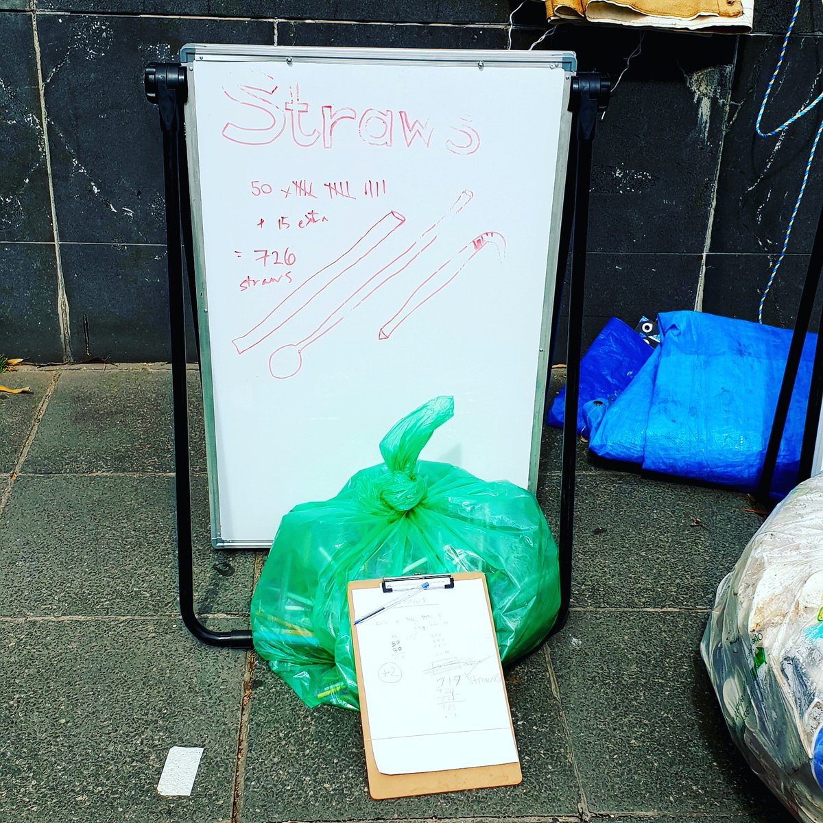 brianborowsky's tweet photo. Stop using straws people! 726 of them were picked up off CDB streets this morning. Rain is coming: those would have gone straight into the Bay! #nostraws #springCleanThecity #cashforcontainersvic https://t.co/rzpr0PKWpR