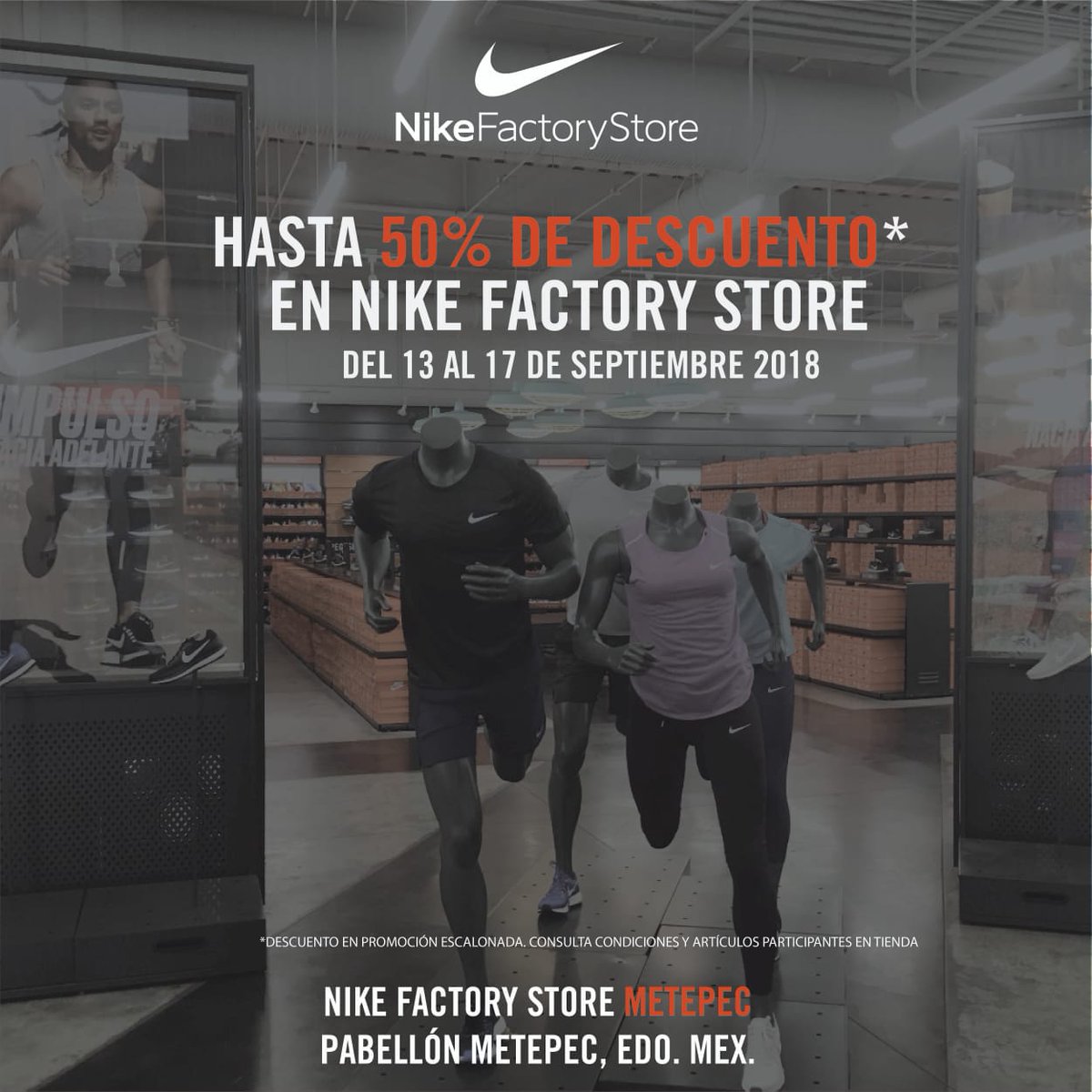 nike factory store metepec promociones