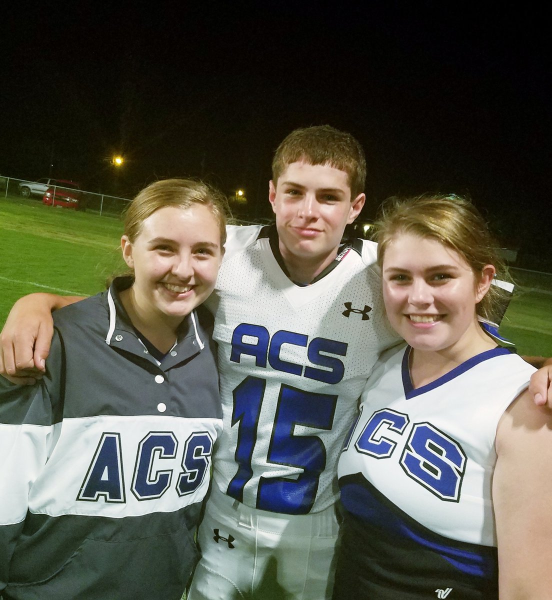 tifanismith's tweet photo. 62-6 at halftime.... We'll take it.
Proud of you, KB & @Kenlee_m!
#acspanthers #txhsfb #backformore https://t.co/HN1YSLPa7w