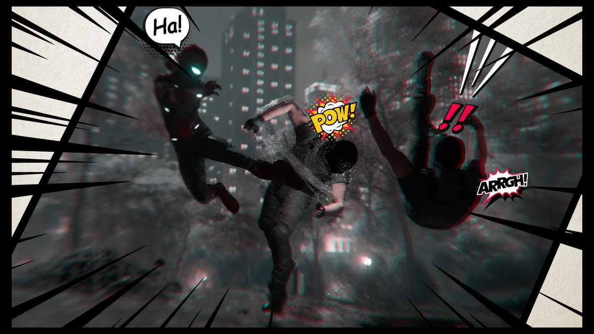 AilanLRayaz's tweet photo. By far my favorite photos I took 😎 @insomniacgames Photo mode is always so much fun just experimenting and doing during combat #SpiderManPS4 https://t.co/MQYsY0htOo