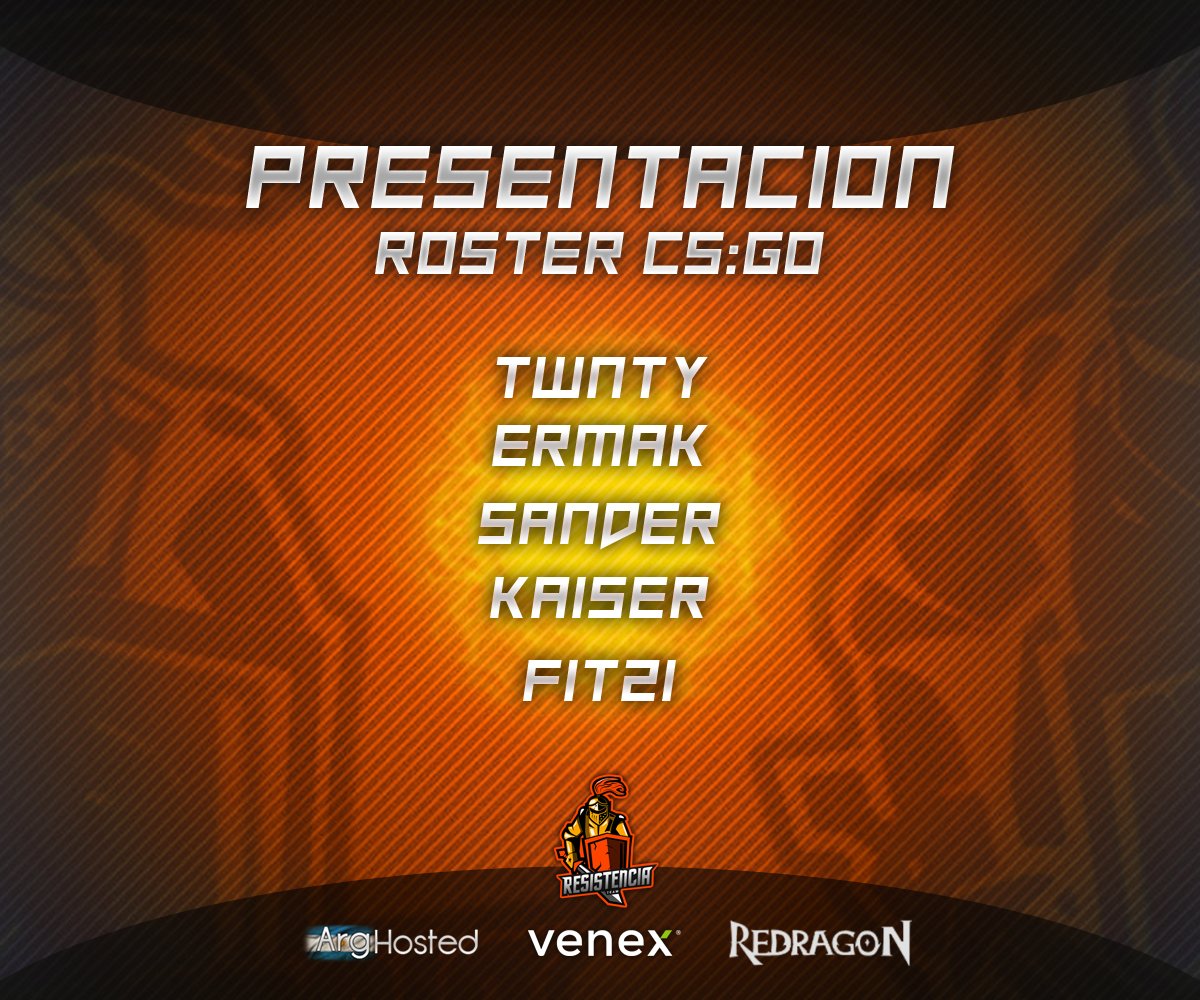 ResisGG's tweet photo. ¡Volvimos a casa!.
🇨🇱#Twnty 🇨🇱#Ermak 🇦🇷#Kaiser 🇨🇱#Fitz1 🇨🇱#Sander
¡Bienvenidos a la casa de los caballeros! ¡A darlo todo en la #LigaPrincipalGC! https://t.co/6WwZNzfCxf