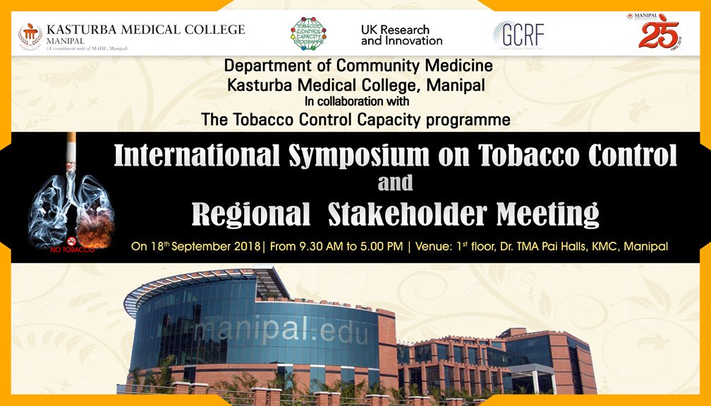 Praveen_Policy's tweet photo. Welcome to Regional Tobacco Stakeholder Meet @ManipalUni on 18th Sept. @LindaBauld @GCRF_TCCP @MuralidharKulk8 @FCTCofficial @AWright1026 @UKCTAS @ManipalTccp @Hriday_Org @PolicyRelevant @StirMPH @noreenmdege @MoHFW_INDIA https://t.co/QFKlDInt6D