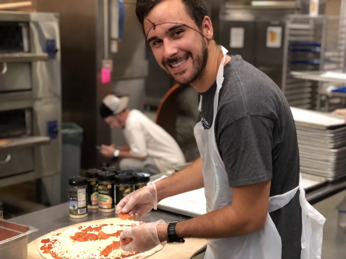 PowerMathCamp's tweet photo. Back at it with the #GateWayMathClub, taking a #StudyBreak to #volunteer with @SVdP for Pizza Friday! Always good to put our hands to something meaningful. https://t.co/t7D8TWZi9D