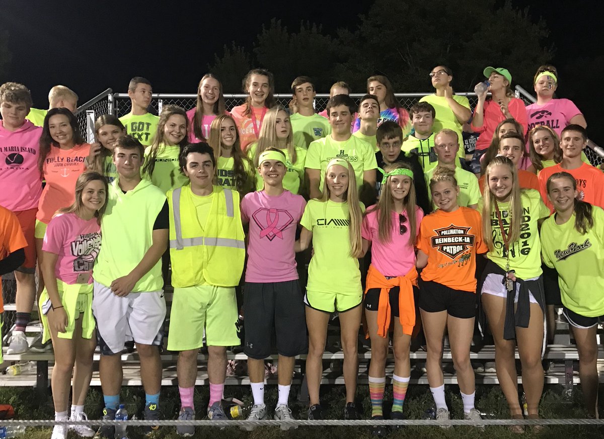 Great win tonight for the pirates! #hudsonschools #neonout