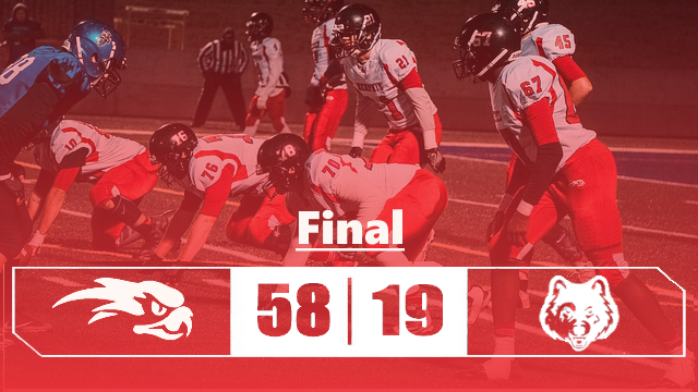 nighthawkfbl's tweet photo. Final at St. Benedict! Your Memphis Nighthawks defeat Rossville 58-19. Elijah Wilkerson lead the team in rushing with 122 yds and 2 TDs on 19 carries. Go Nighthawks! #riseup #nighthawkstrong @johnvarlas @ShelbyMetroPrep https://t.co/p1MTRXRYsM