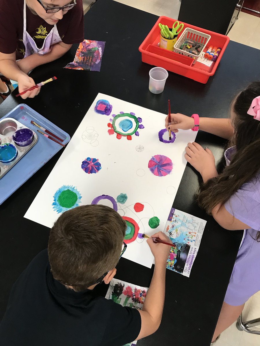 taycates's tweet photo. Making dots to see where it takes us... #mosslearns #internationaldotday2018 #mossmanart #artteacher #4thgradecollaborationart https://t.co/kGCn45ztOE