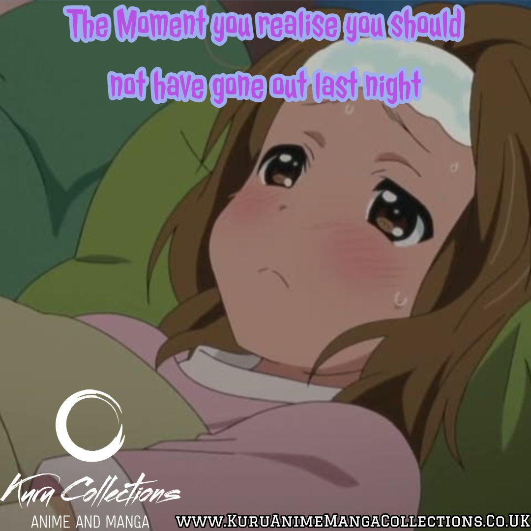 Who was out last night,, How do you feel this morning 😵 🤢 😷 
#Anime #Manga #ComicBook #GraphicNovel #Geek #Otaku #Kawaii #LivingForTheWeekend #OutOut #Hungover #WeekendDrinking #StayingInBed