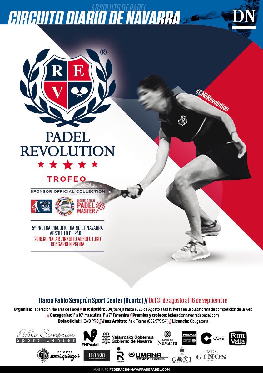 ¡EMPIEZA LO BUENO!🔝
¡Rondas finales del 🏆 <a href="/PadelRevolution/">Padel Revolution</a>  ya en juego en las pistas de <a href="/ItaroaPabloSemp/">Itaroa Pablo Semprún</a>!
Y mañana después de las finales y la entrega de premios...¡sorteos y lunch gratuito🍻🍕para todo el público asistente!
¡TE ESPEREMOS!😜