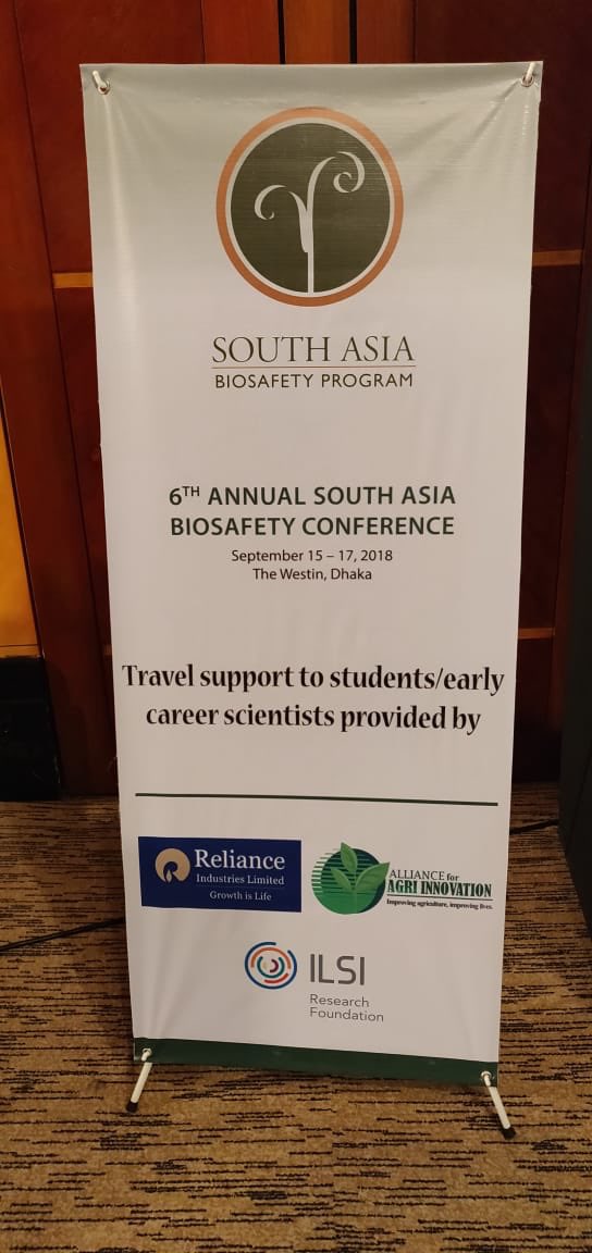 AllianceAgri's tweet photo. Alliance for Agri Innovation is please to provide travel support to students/early scientists at the 6th Annual South Asia Biosafety Conference. #futurescientists #savingworld #SABC2018 https://t.co/J02oWt3QSt