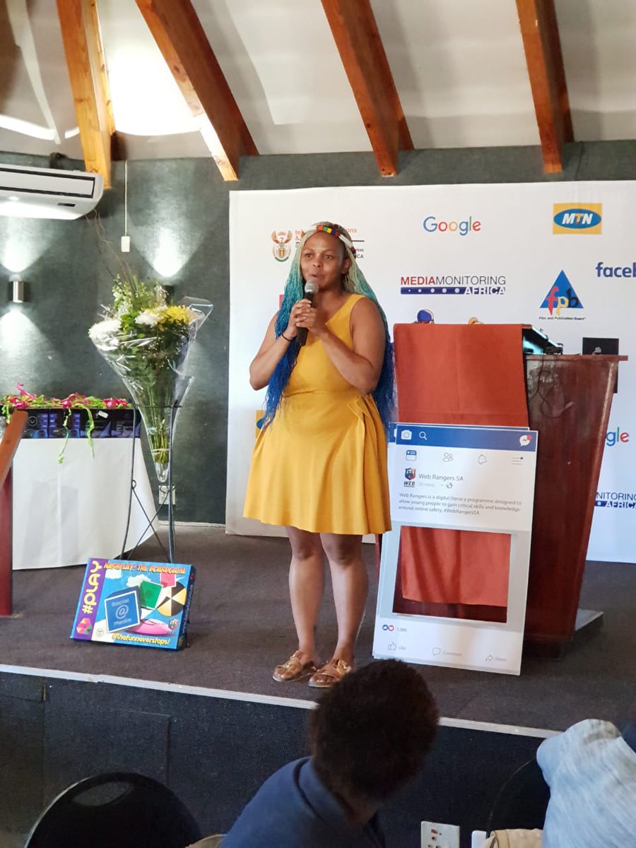 FPB_ZA's tweet photo. @FPB_ZA council member Nobuntu Dubazana stresses the important role of young Webrangers in teaching their peers about cyber safety and protecting themselves online. https://t.co/ctC8CNYbUD
