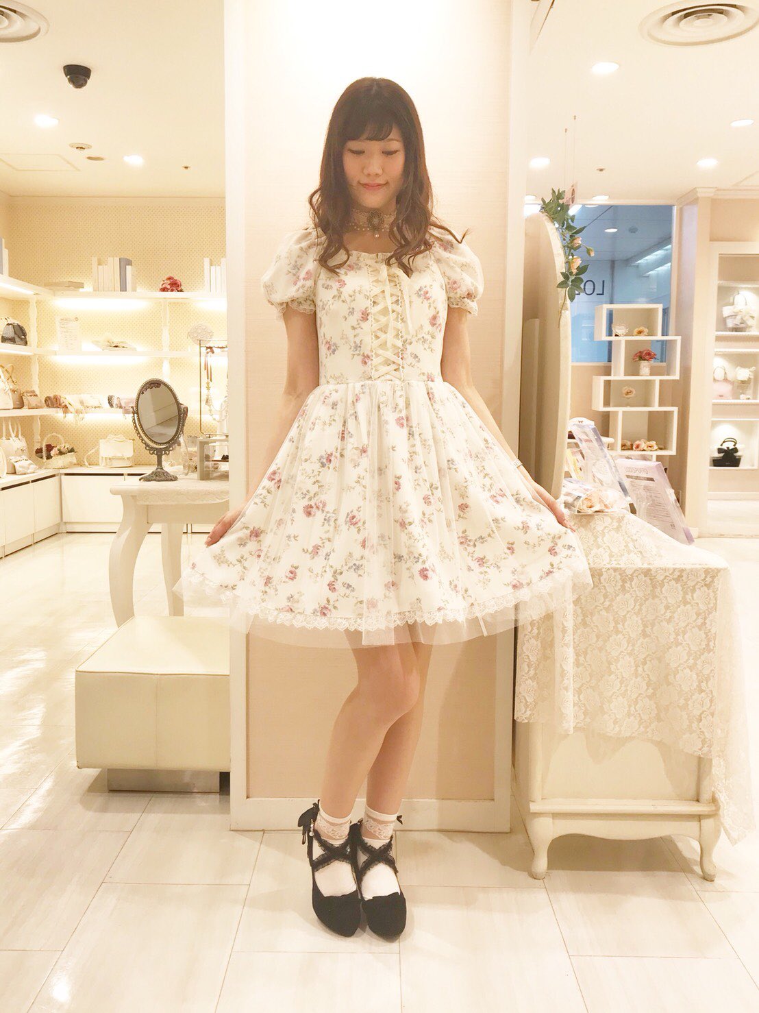 ミルフィーユクローゼット 花柄ワンピース LODISPOTTO - ミルフィーユ