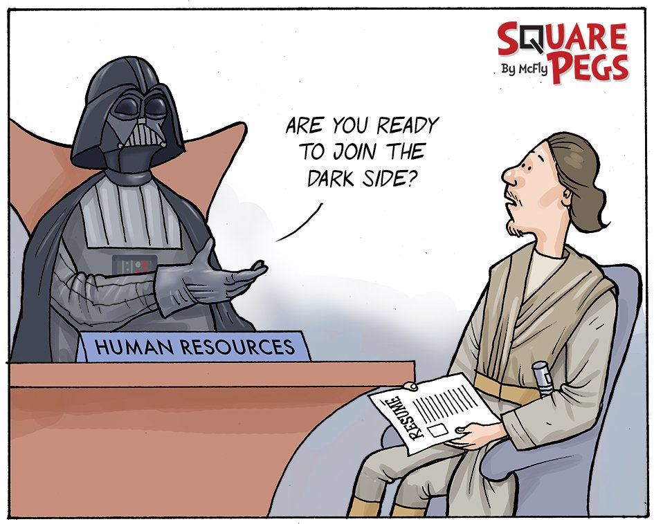 PegsSquare's tweet photo. #darthvader #StarWars #humanresources #jobs #jedi https://t.co/3Z3kOb1lY5