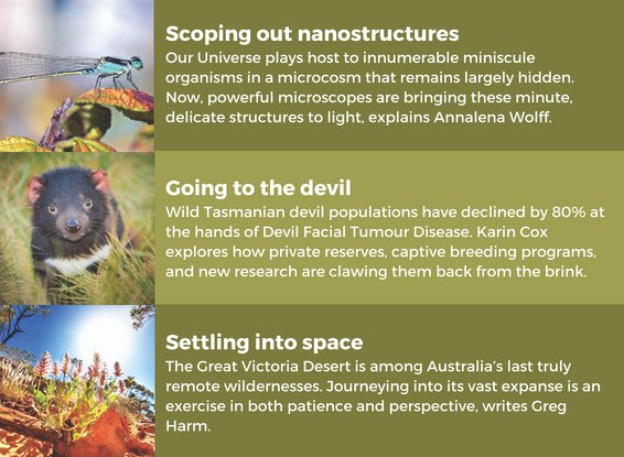 Our latest issue of Wildlife Australia Magazine - Spring 2018 'Scale', now out Subscribe today at wildlife-australia.org.au/subscribe  Proceeds help support wildlife conservation programs in Queensland.