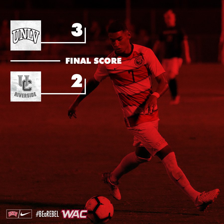 UNLVMensSoccer's tweet photo. Read all about tonight's 3-2 road victory at UCR #FULLRECAP https://t.co/HWW5qt15Qi #UNLV #BEaREBEL https://t.co/QkSpxFXvsc