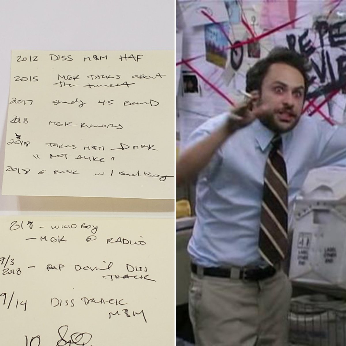 KatieCans's tweet photo. Trying to figure out what is happening between #Eminem and #MachineGunKelley. We made a timeline. I think I might understand what is happening. https://t.co/mD6DqrklDL