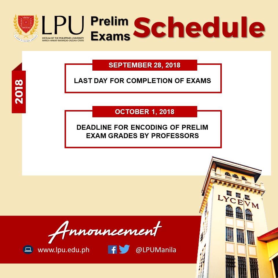 For your information: 📢
Goodluck to your Preliminary Examinations, our beloved Executives! Study well and God bless you all.
#LPUMANSOCCares 💙
#PrelimWeek