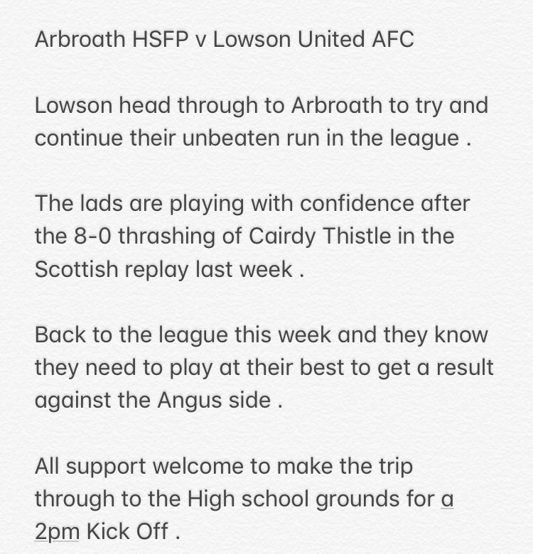 Lowson United AFC tweet media