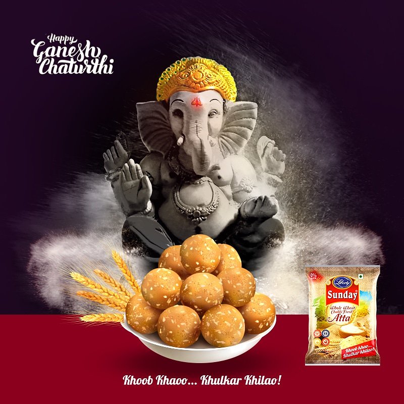 SundayKitchen1's tweet photo. #ganpatibappamorya

Prepare Bhog/Prasad daily to please our beloved Lord Ganesha with delicious variety of Ladoos &amp; Modak.

With Sunday Whole Wheat Chakki Fresh Atta that Contains 100% Whole Wheat &amp; 0% Maida.

#thesundaykitchen #sundaychakkifreshaata https://t.co/dXzgshNNHK