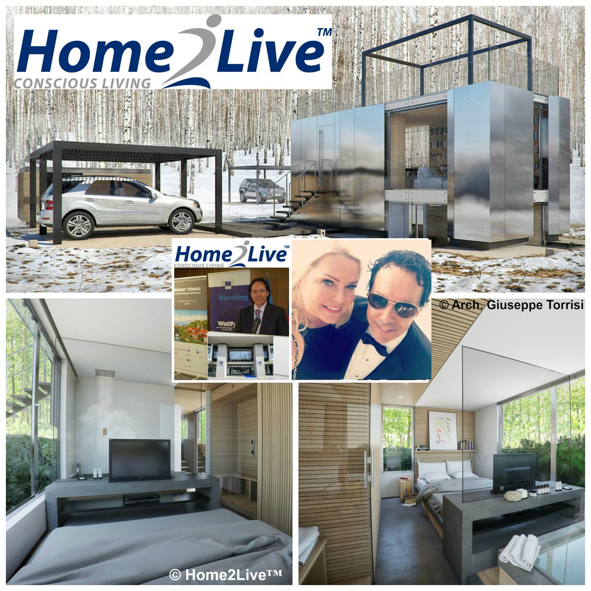 home2live's tweet image. The Tiny Living concept is moving forward. Our CA Torrisi has made a nice and modern home, with only 25 m2 (2050 sqft), but still with 2 bedrooms, open kitchen to living room, bath w. bathtub, shower and jacuzzi as well as a roof terrace #ecofriendly #moderndesign #sustainable