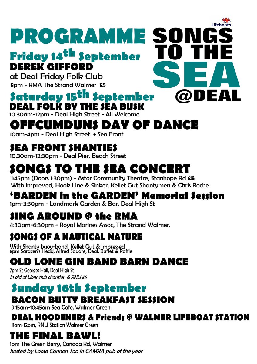 Lots happening today in Deal ..... all for the RNLI