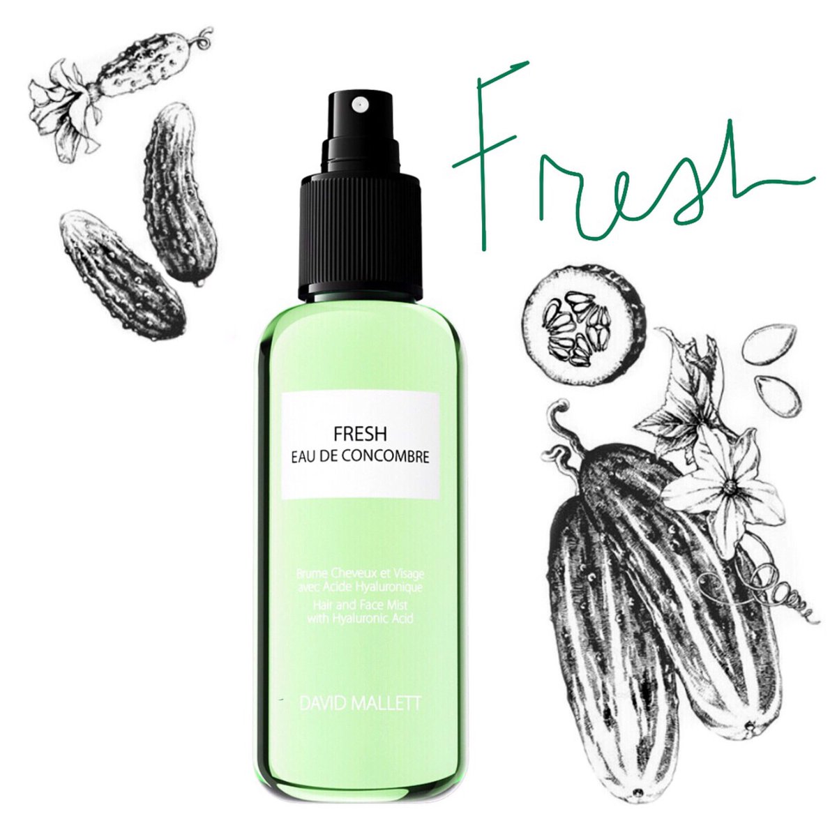 Fresh for the weekend. Made with 97% natural ingredients including organic cucumber and hyaluronic acid to give you a pure moisture boost on the go.  <a href="/davidmallett/">davidmallett</a> #skincare #haircare #antiaging #hydration <a href="/georgenorthwood/">George Northwood</a> <a href="/netaporter/">NET-A-PORTER</a>