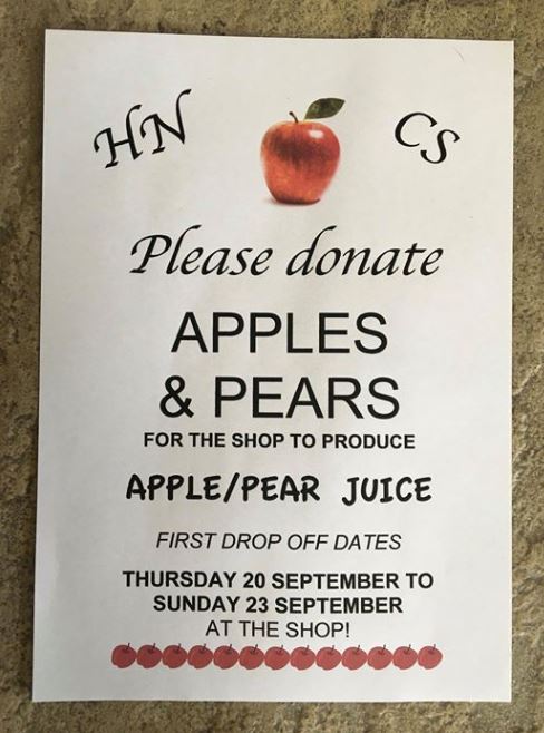 Up to the top of the garden this morning to collect apples for the Shop's apple and pear juice press. First drop off dates are Thursday 20th to Sunday 23rd