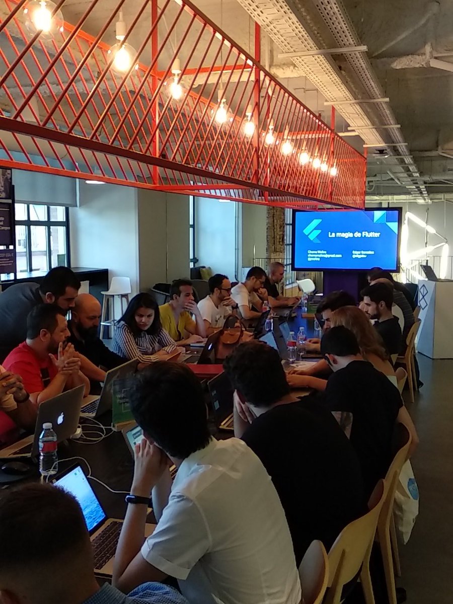 FlutterMadrid's tweet image. A punto de empezar el #FlutterStudyJam de Madrid.
Todo preparado para aprender
@flutterio