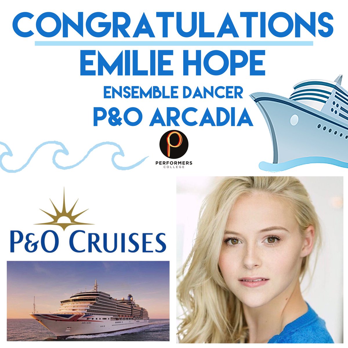 PERFORMERS_COLL's tweet image. Sending big congratulations to our next two graduates of 2018 who have already started rehearsals for their first professional job!! We wish you lots of Love and luck from all of us at Performers and have a great contract - See You Soon!! 🚢 #graduatesuccess