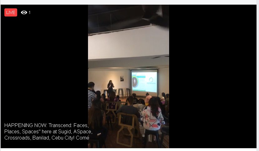 mentalhealthph's tweet photo. CATCH us live: Transcend: Faces, Places, Spaces here in_SUGID, ASPACE, Crossroads, Banilad, Cebu City!
#MentalHealthPH #Transcend2018
LINK: https://t.co/CZLUxjzXax https://t.co/QphPvIhx6y