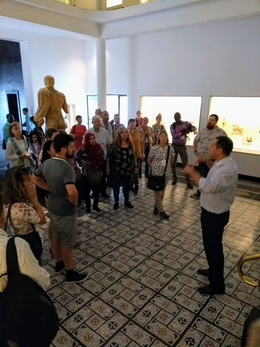 RobertEWitcher's tweet photo. 🇲🇦 Some of the #PANAF2018 delegates visit Rabat's #museums yesterday morning, including the beautiful Moroccan History and Civilisations Museum (formerly the #Rabat #Archaeological Museum) https://t.co/tLV7d6IQDu