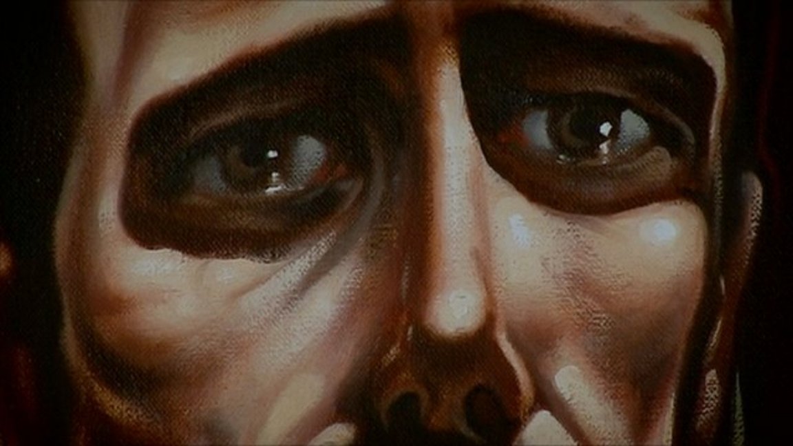DiscerningV's tweet image. The Eyes of St John Ogilvie #Painting by #PeterHowson #Photography