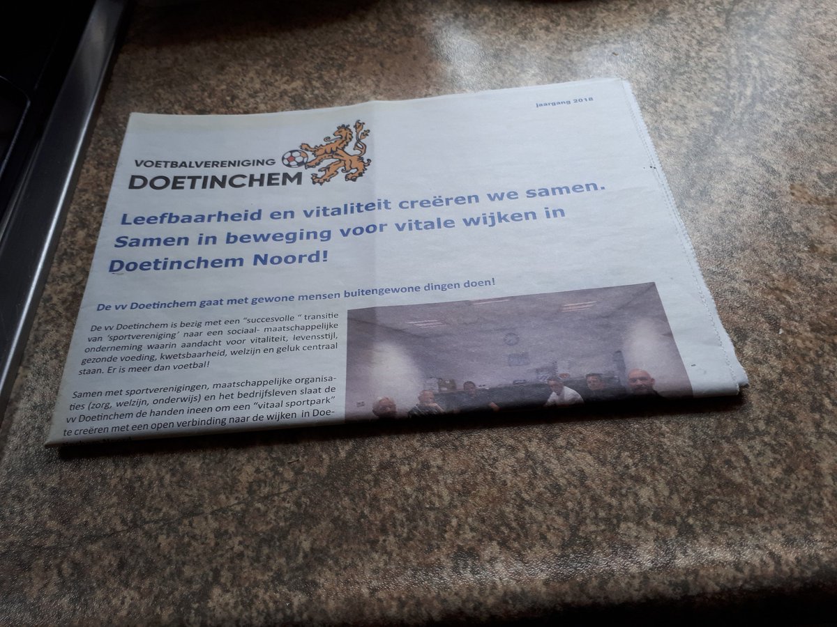 Vitaal op Weg# vv Doetinchem. Geweldig voorbeeld open club. Mooie transitie van vereniging naar sociaal maatschappelijke onderneming.