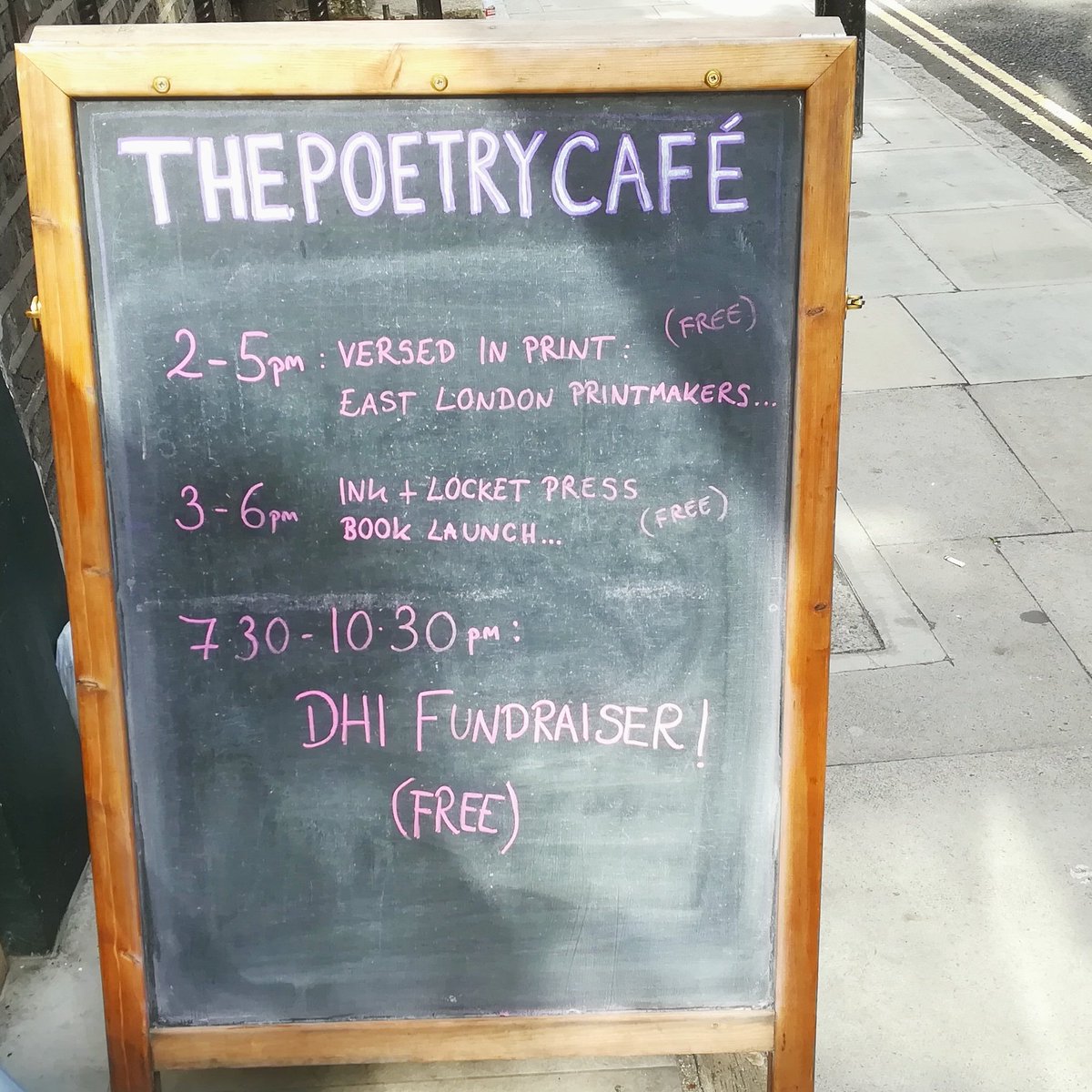 inkandlocket's tweet photo. A perfect day to come meet an author and talk about grammar. We're at @PoetrySociety's Poetry Cafe in Covent Garden from 3pm with @PotterMoosh! Come say hi and celebrate #tproe! https://t.co/cGvuFfz86h