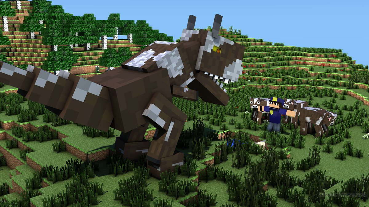 creatubbles's tweet photo. Grrrrr! A #dinosaur in #Minecraft ! What a scene! Created by 12y in Argentina. https://t.co/zQakdeBEnz You can easily save and share your Minecraft creations online using the #CreatubblesMOD. Checkout how --> https://t.co/9cftxtSu1u https://t.co/x3AHgb0ViR