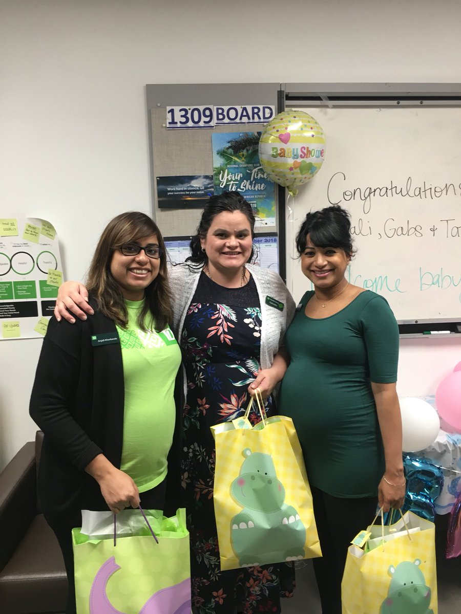 chrislimaTD's tweet photo. Wishing our 3 TD teammates (that’s gotta be a record!) the best wishes on these next chapters on their lives! Come pay us a visit with the bundles of joy, congratulations! 🎉🎉 #BranchBabyShower https://t.co/MXBWvS137D