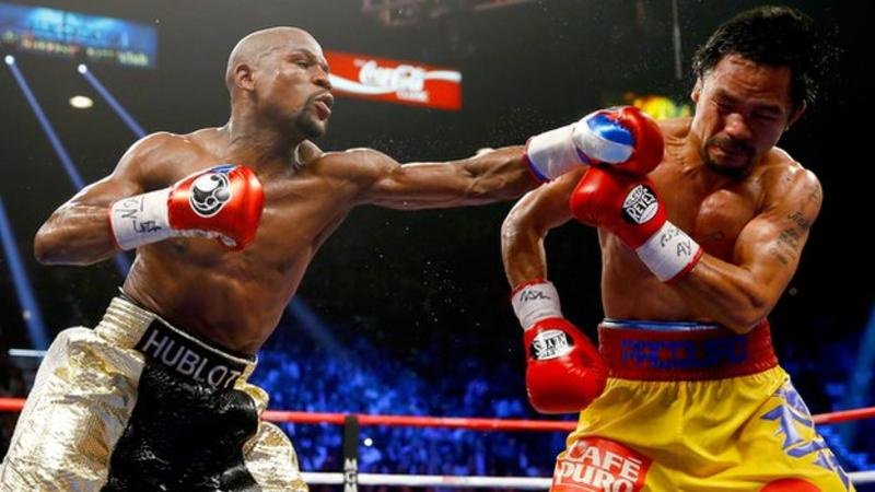 BBCSport's tweet photo. Their first meeting was billed as "The Fight of the Century" and now Floyd Mayweather has said he will come out of retirement to fight Manny Pacquiao in a rematch.

More: https://t.co/dE5oBpLExj https://t.co/A1aS8O0AgK