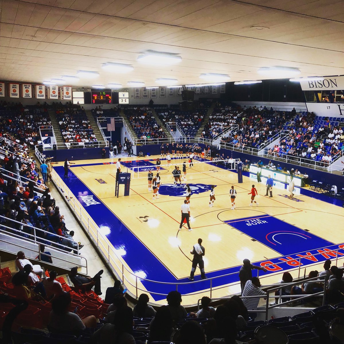 HUBisonVB's tweet image. Thank YOU for attending our match against Penn State last night! Our home crowd energy is unmatched. Help us keep that same energy throughout conference play!
#weapprecaiteyou #neversatisfied #howardvb #HowardUniversity